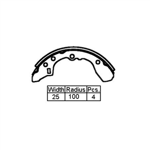 RDA Brake Shoe 293.6mm x 45mm