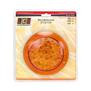 Multi Volt Round Indicator Lamp With Amber Lens Recessed Mount