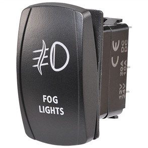 Sealed Rocker Switch Off/On SPDT 12V/24V Blue LED Illuminated Fog Ligh