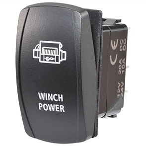 Sealed Rocker Switch Off/On 12V/24V Blue LED Illuminated Winch Power S