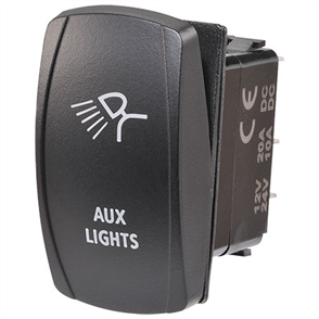 Sealed Rocker Switch Off/On SPDT 12V/24V Blue LED Illuminated Aux Lig