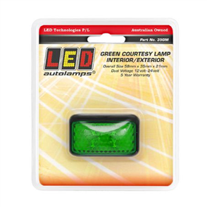 LEDAUT 10/30V Green Courtesy Lamp With 4 Green LEDs