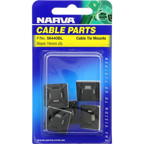 Cable Tie Mounts 19mm x 19mm - 5Pc