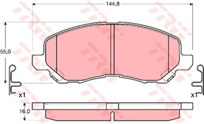 DTEC Brake Pad Set (DB1441)