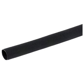 6mm Dual Wall Heat Shrink Polyolefin with Adhesive Tubing Black 1.2M