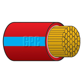 3mm Single Core Automotive Cable Red With Blue Trace 30M (NZ Ref.150)
