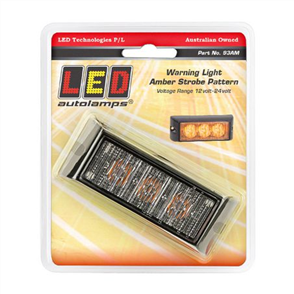 12/24V Amber LED Emergency Lamp With Strobe Permanent Mount