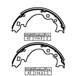 RDA Brake Shoe 295mm x 50mm