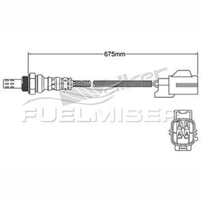 OXYGEN SENSOR DIRECT FIT 4 WIRE 675MM CABLE