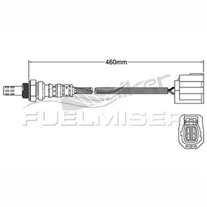 OXYGEN SENSOR DIRECT FIT 4 WIRE 460MM CABLE