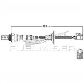 OXYGEN SENSOR DIRECT FIT 4 WIRE 525MM CABLE