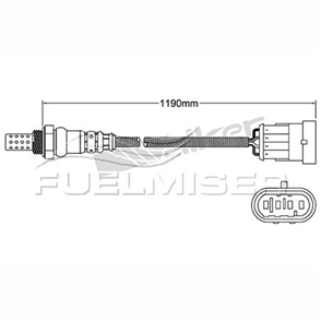 OXYGEN SENSOR DIRECT FIT 4 WIRE 1190MM CABLE