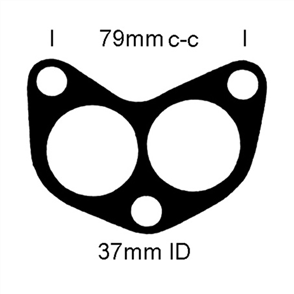 EXHAUST FLANGE GASKET GASKET PEUGEOT XN1 70- JE647