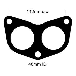 EXHAUST FLANGE GASKET - (ID=48MM/1.2MM THICK) 3 BOLT SUBARU JF070