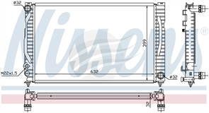 RADIATOR AUDI A4 96- M/T A/P QUICKFIT FITTINGS JR4055J