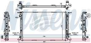 RADIATOR AUDI Q5 AUTO CORE SIZE 757X474X36MM JR4121J