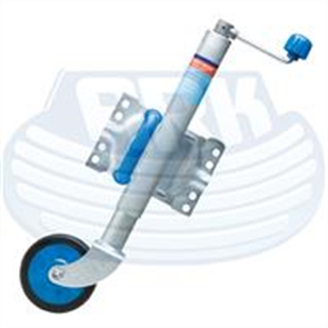 JOCKEY WHEEL SWIVEL 6 INCH RUBBER WHEEL 350KG