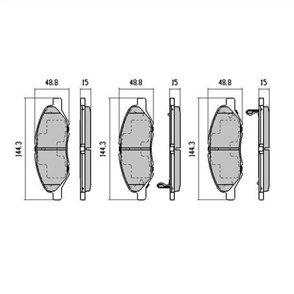 GP MAX LOW METALLIC BRAKE PAD SET NISSAN RDB1927