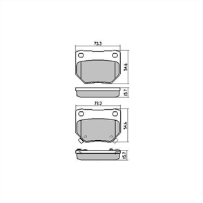 REAR BRAKE PADS - NISSAN 300ZX CERAMIC 89-98 RDC1220