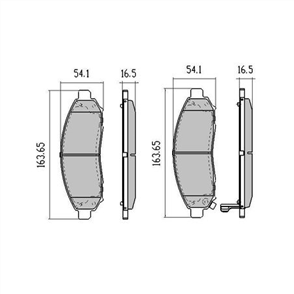 FRONT DISC BRAKE PADS - NISSAN PATHFINDER R51 CERAMIC 05- RDC1989