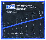 8pc SAE 0º Speeddrive Combination Geardrive Wrench/Spanner Set 