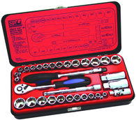 Socket Set 32pc 3/8 Dr 6pt Metric/SAE