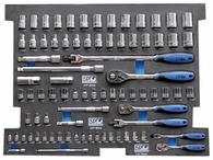 81pc Metric/SAE EVA Foam Tray-Socket & Accessories Included