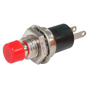 SW17RD PUSH BUTTON - MOMENTARY OFF - MINI ROUND BUTTON - RED