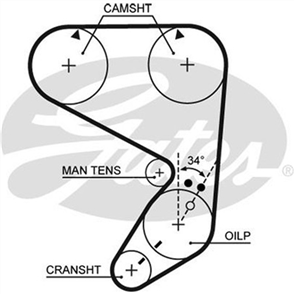 GATES TIMING BELT - 148 X 19MM NEO T T068