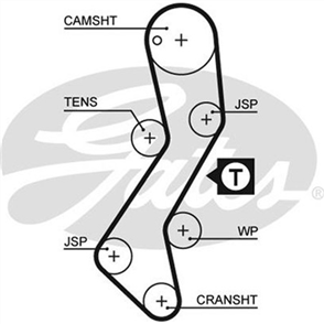 GATES TIMING BELT - 116 X 20MM HSN T T708