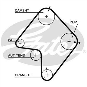 GATES CURVLINEAR TIMING BELT T863