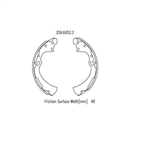 BRAKE SHOE 260MM X 50MM TSS8512