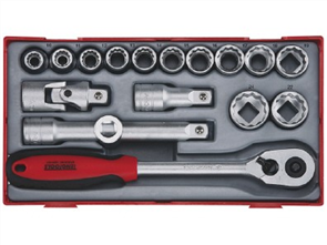 METRIC SOCKET SET 1/2 DR 17 PIECE IN TC-