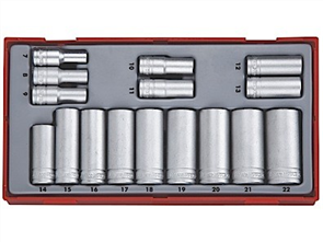 16PC 3/8IN DR.DEEP METRIC SOCKET SET