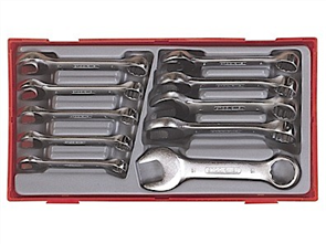 TENG 10PC STUBBY COMB SPANNER SET 10-19MM-TC-TRAY