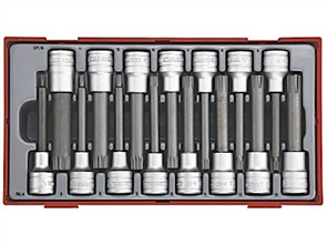 TENG TOOLS 15PC 1/2IN DR.RIL/SPL BIT SKT SET 100MM