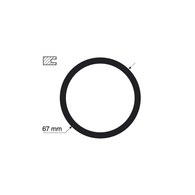 THERMOSTAT GASKET - METAL OUT/RUBBER IN (67MM)