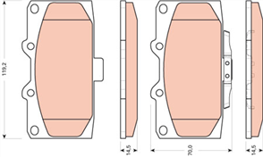 Brake Pad Set (DB1170)