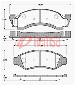 FRONT DISC BRAKE PADS - FORD F100 F250 BRONCO  73-88