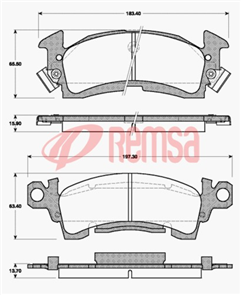 FRONT DISC BRAKE PADS - JEEP CJ5,CHEROKEE 80-86