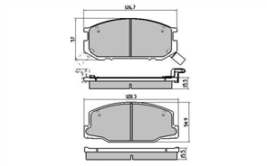 FRONT DISC BRAKE PADS - TOYOTA PREVIA TCR10,11,20 90-00