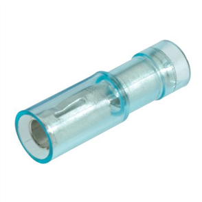 Crimp Terminal Female Bullet Blue Insulated 4.3mm - 10 Pce