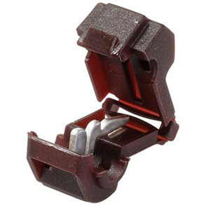 Crimp Terminal Wire Tap Connector Red Cable Size 2.5-3mm Vinyl 50 Pce
