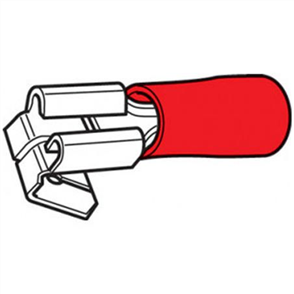 Crimp Terminal 2-Way Male/Female Connector Red Terminal Entry 6.3 X 0