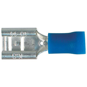 Crimp Terminal Female Blade Blue Terminal Entry 8.0 x 0.8mm Vinyl 100