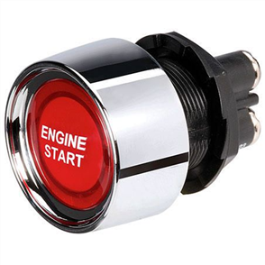 Push Button Starter Switch On/Off Momentary SPST Red LED (Contacts Rat
