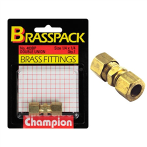 BRASSPACK DOUBLE UNION 1/4IN