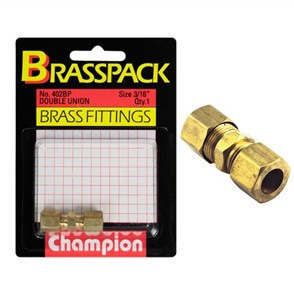 BRASSPACK DOUBLE UNION 3/16IN