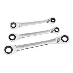 FLAT RING WRENCH SET 3PC METRIC LONG