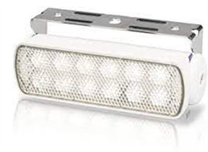 Deck Floodlamp - LED Spread 9-33V White Housing